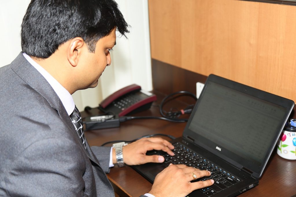 executive, laptop, business
